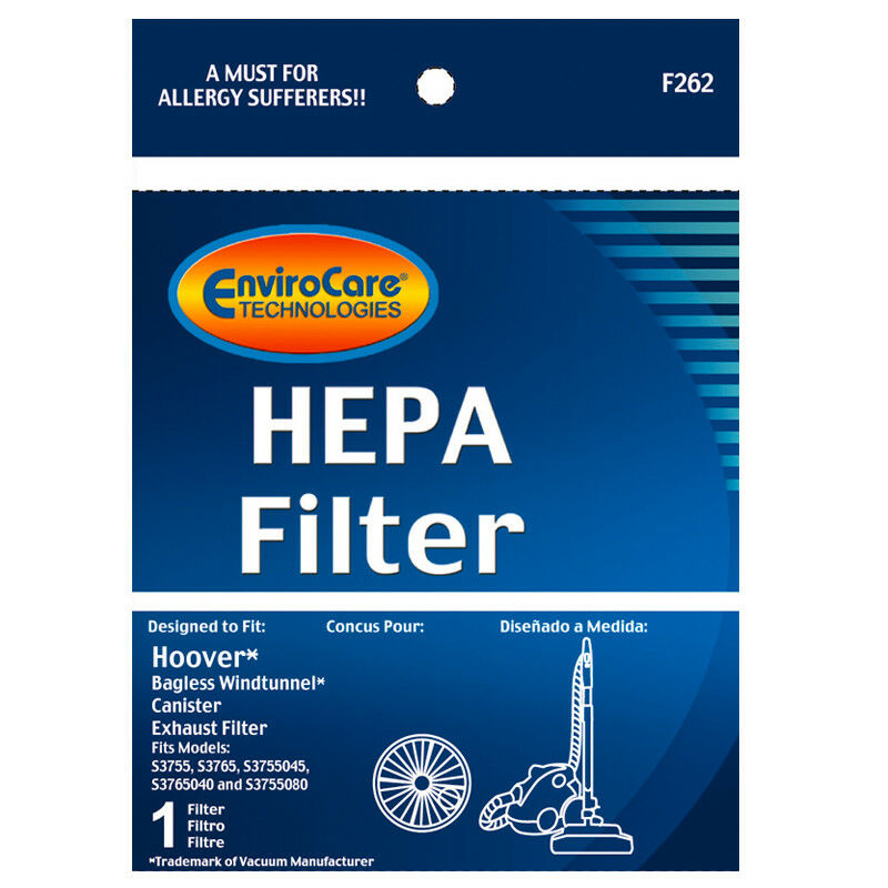 HOOVER S3755, S3765 BAGLESS CANISTER, FILTER-EXHAUST & HEPA, F262